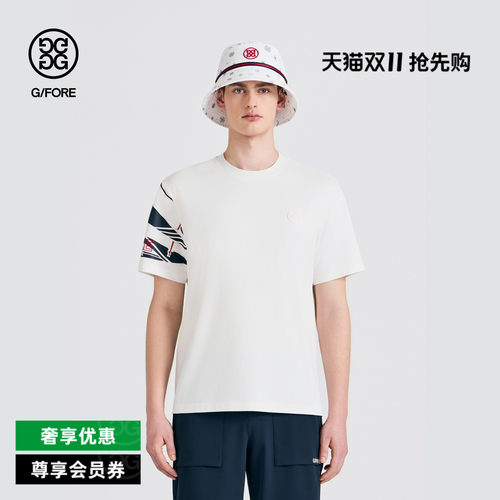 G/FORE吉福官方春夏新品男士高尔夫服装COLOURBLOCK针织T恤衫