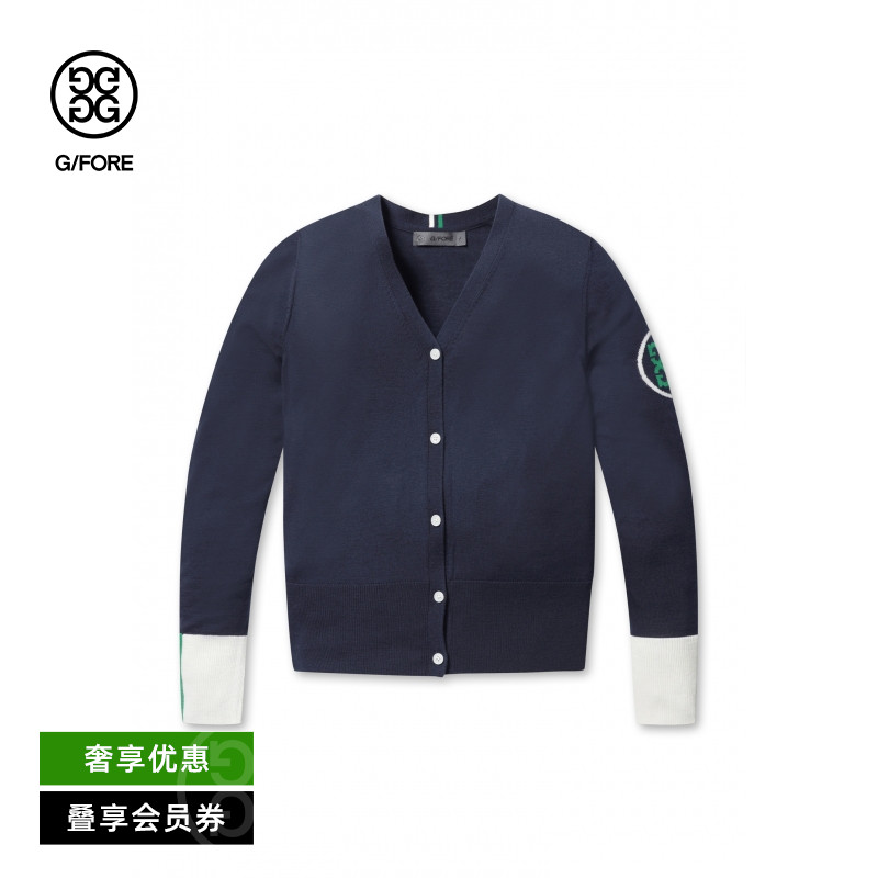 G/FORE吉福官方女士高尔夫服装V CARDIGAN针织衫