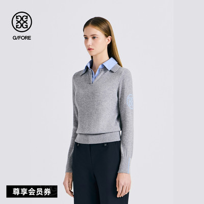 G/FORE吉福官方早春新品女士高尔夫服装POLO SWEATER毛衣