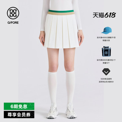 G/FORE吉福官方春夏新品女士高尔夫服装PLEATED CULOTTE百褶短裙