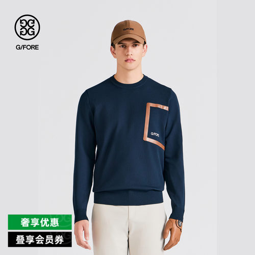 G/FORE吉福官方秋冬男士高尔夫服装CREWNECK针织衫
