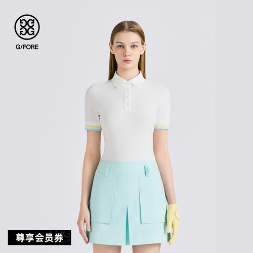 G/FORE吉福官方春夏新品女士高尔夫服装CIRCLE G'S POLO针织衫