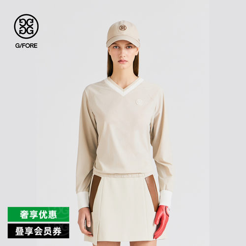 G/FORE吉福官方女士高尔夫服装PULLOVER V领衫