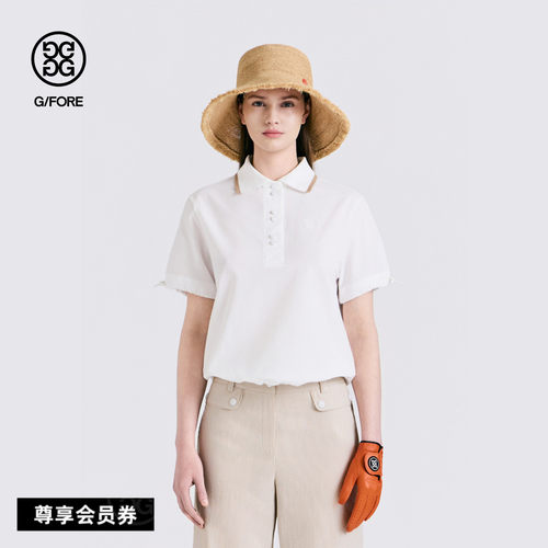 G/FORE吉福官方春夏新品女士高尔夫服装SEERSUCKER 短袖POLO衫