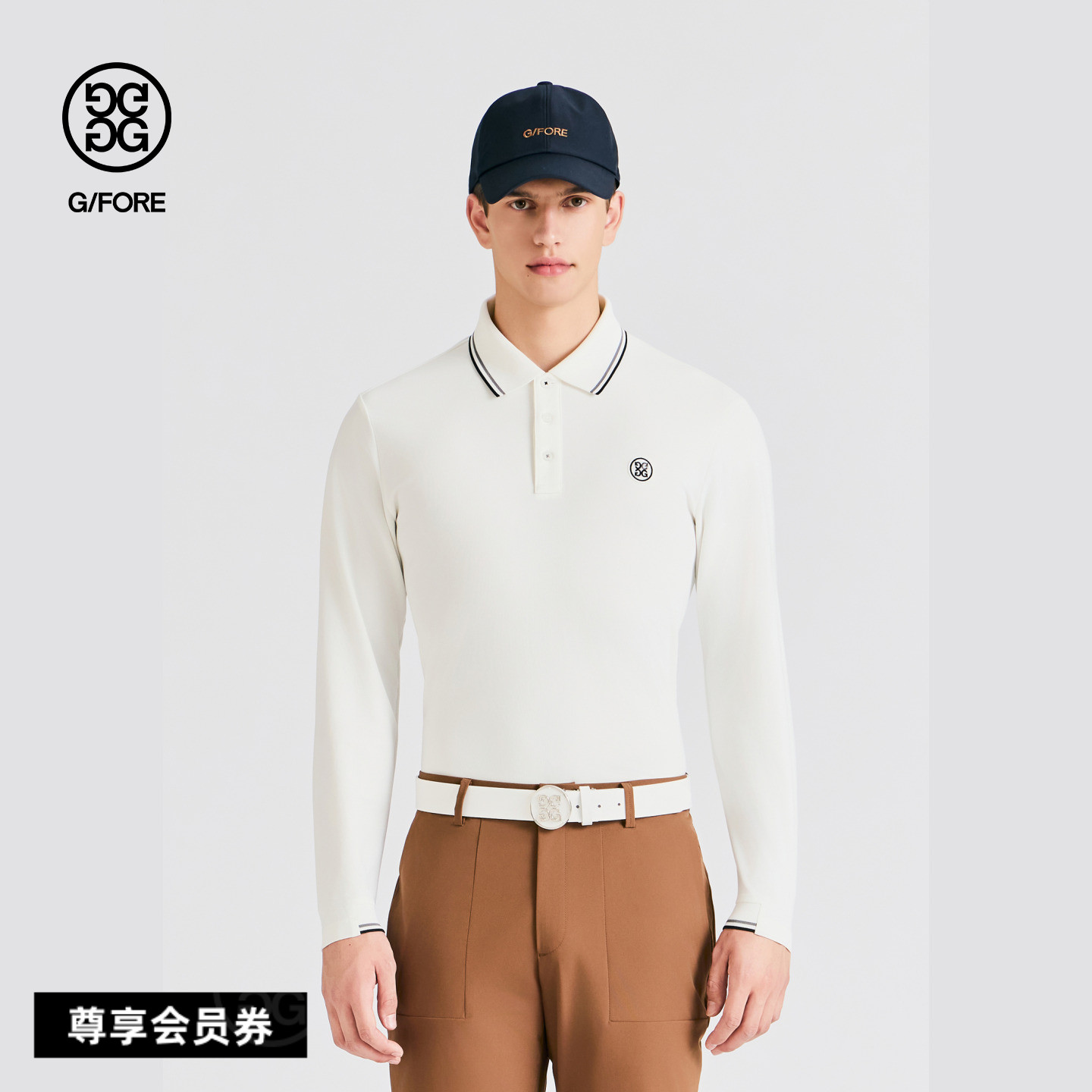 G/FORE吉福官方早秋新品男士高尔夫服装LONG SLEEVES针织POLO衫