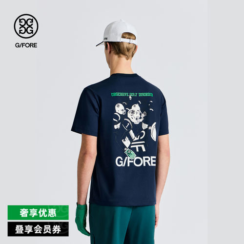 G/FORE吉福官方春夏男士高尔夫服装GRAPHIC ROUND短袖T恤衫