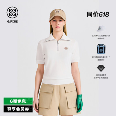 G/FORE吉福官方春夏新品女士高尔夫服装PIQUÉ POLO针织衫
