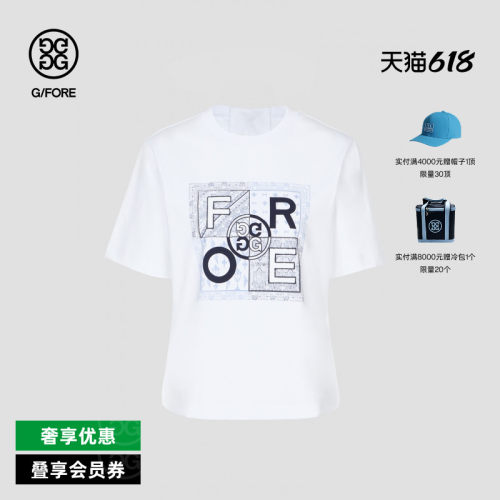 G/FORE吉福官方春夏女士高尔夫服装T-SHIRT短袖T恤衫
