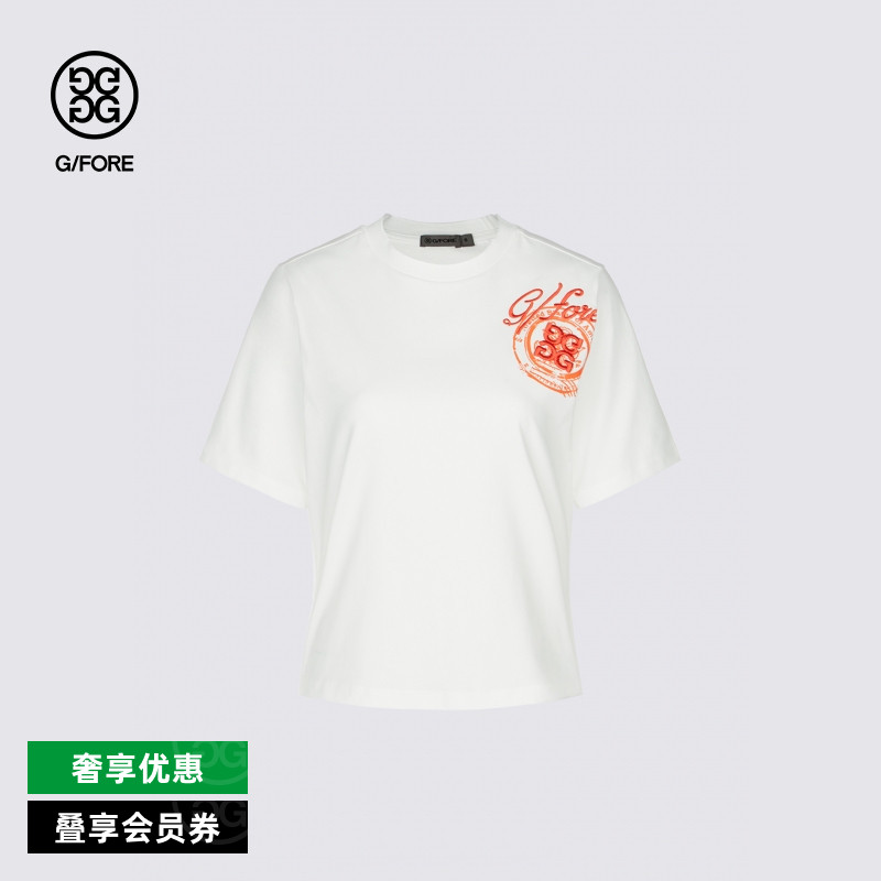 G/FORE吉福官方女士高尔夫服装HYBRID ROUND短袖T恤图片