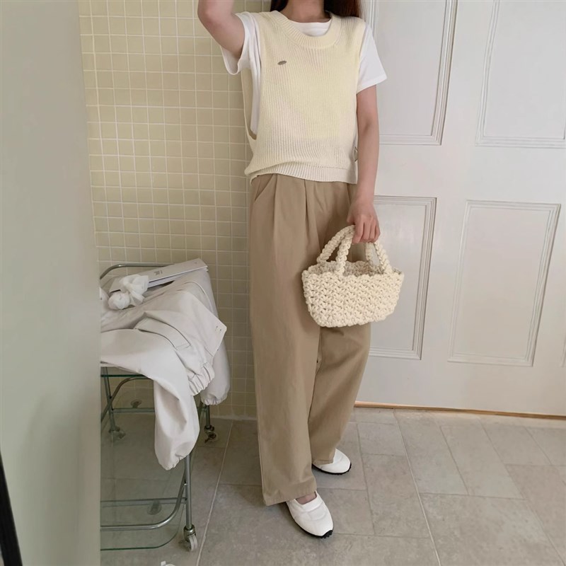 穿出高级感!g韩版百搭高腰休闲裤女宽松显瘦哈伦裤八九分萝卜裤