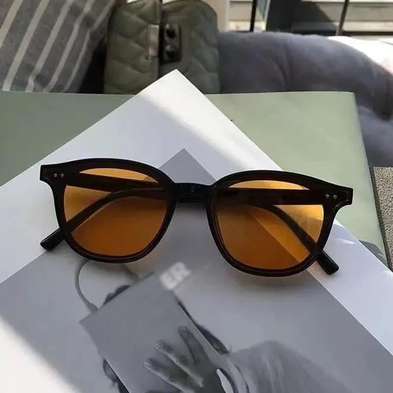 黑框茶色墨镜女高级感ins网红款2025年新款潮大脸显瘦太阳眼镜