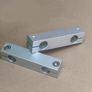 铝合金加长平行双孔同向光轴连接件固定块圆管垂直锁紧夹RDJ01 02