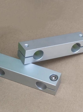 铝合金加长平行双孔同向光轴连接件固定块圆管垂直锁紧夹RDJ01 02