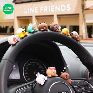 LINE FRIENDS布朗熊可爱汽车中控台装饰品网红车内饰品车载小摆件