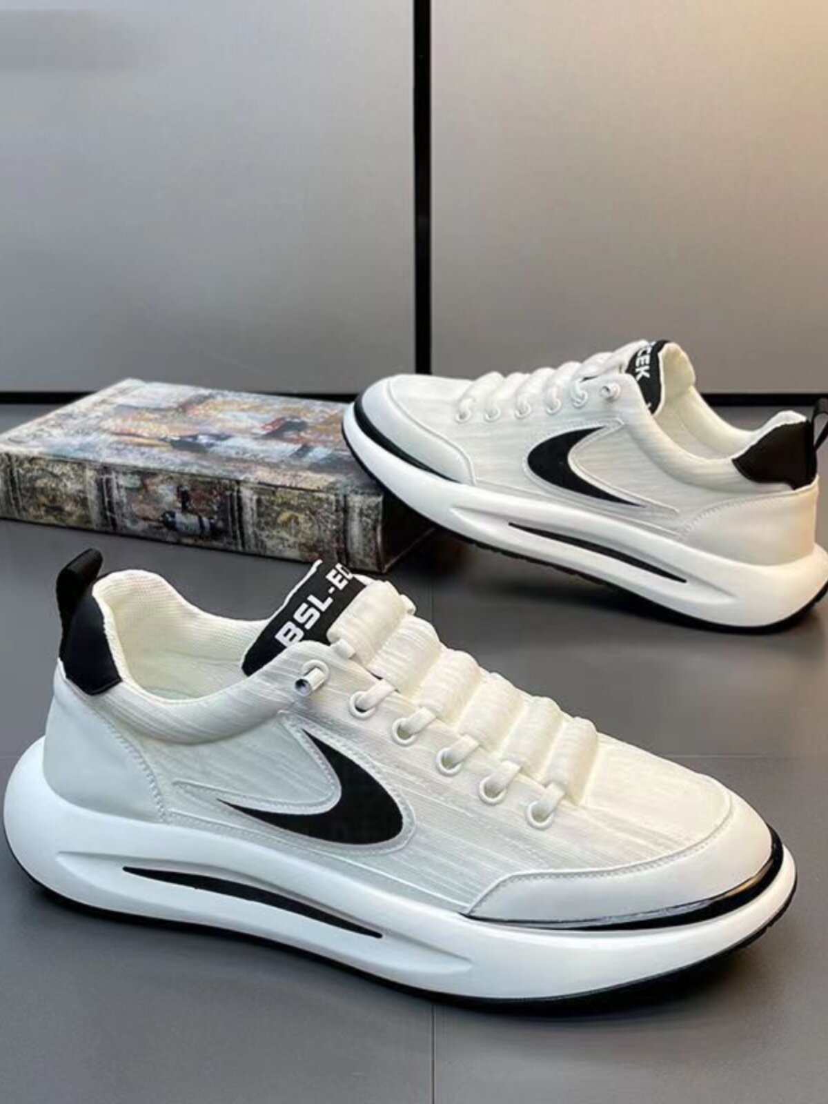 虎劲霸王爷男鞋夏季新款透气跑步鞋男款休闲鞋子网面运动鞋老爹鞋