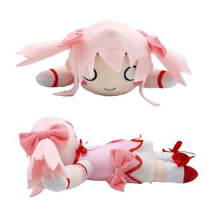 plush魔法少女小圆晓美焰鹿目圆香毛绒公仔趴趴抱枕 新款 nesoberi