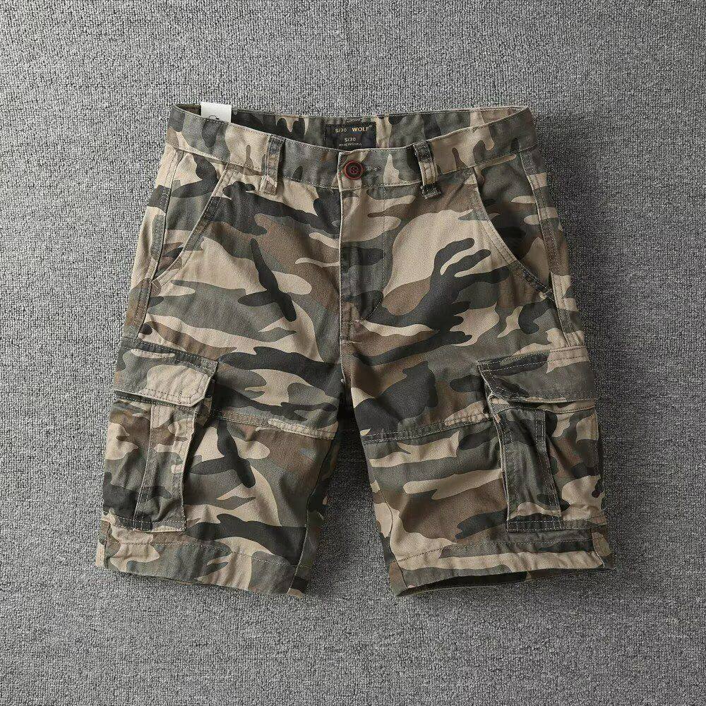 迷彩水洗工装短裤修身直筒5分裤潮男复古做旧休闲五分裤男潮,男装,休闲裤,淘宝优惠券,粉丝福利购,淘宝优惠卷