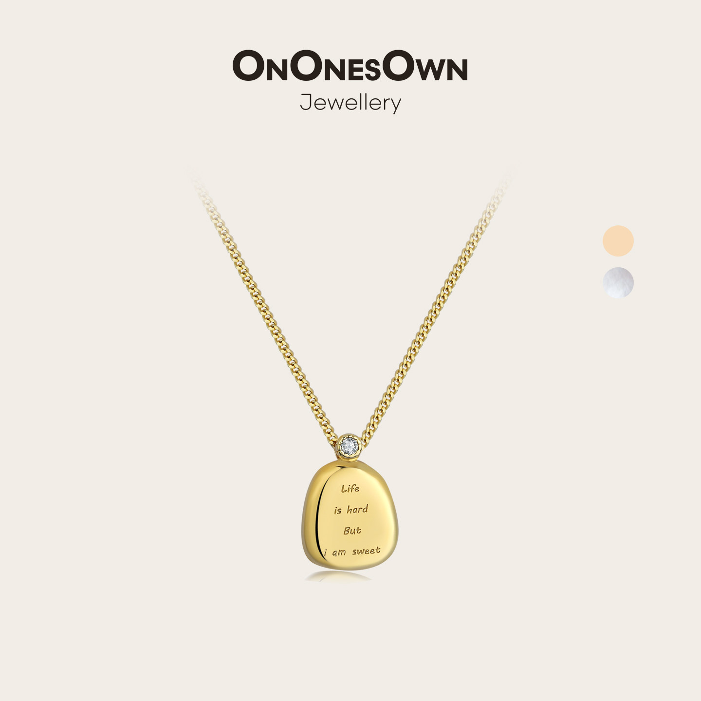 ONONESOWN小圆牌项链秋冬毛衣链图片