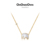 Baby Elephant Necklace Gold White Mother-Of-Pearl