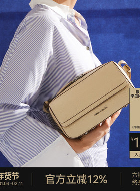 NINA ENYA/妮娜恩雅信箱包中号波士顿包头层牛皮单肩斜挎手提包女