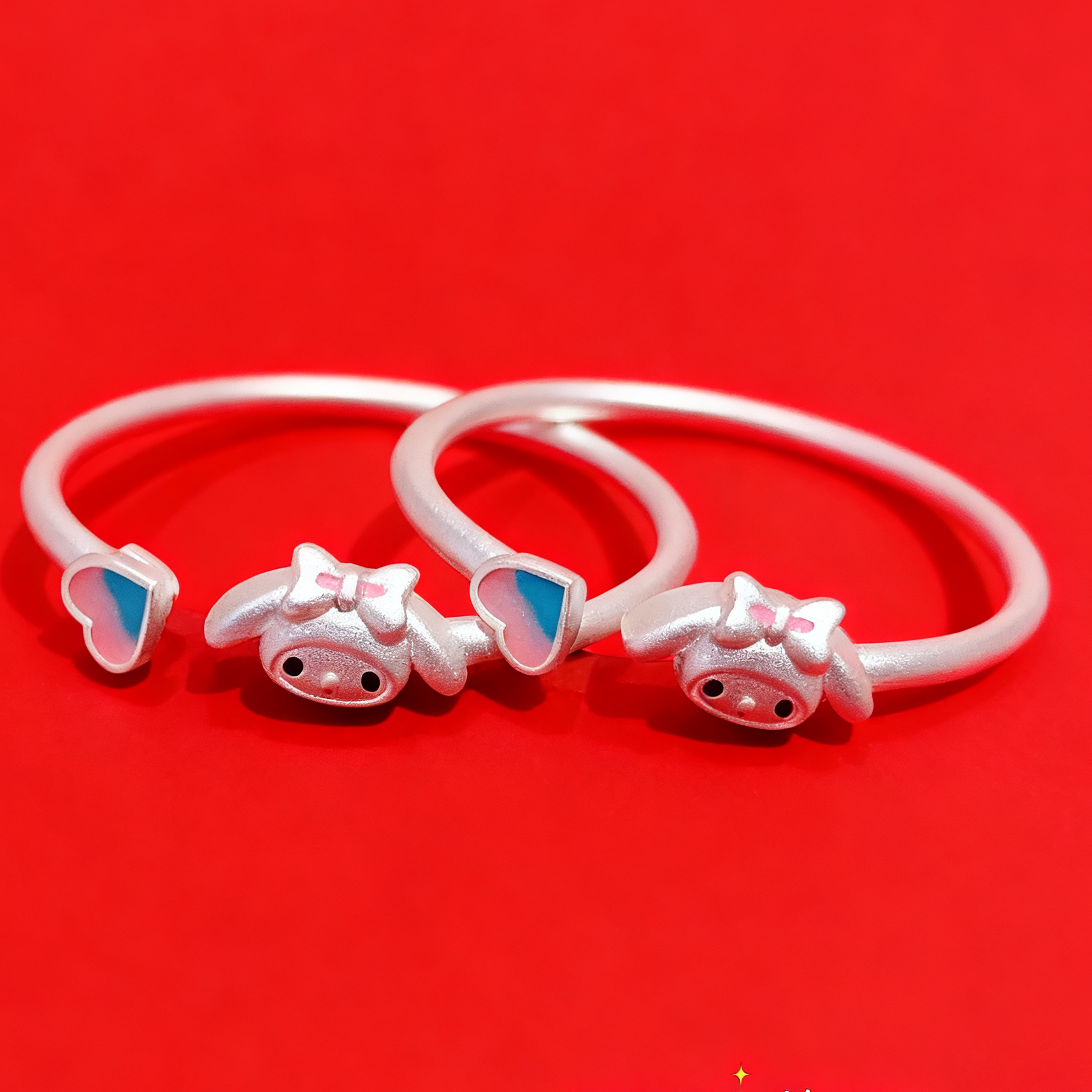 香港正生纯银999足银宝宝儿童手镯卡通可爱女孩儿童节生日礼物银