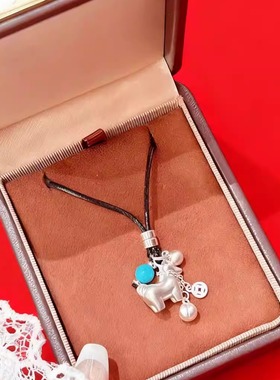 香港正生纯银999足银小马柿子钱币吊坠项链本命年生肖款2026年款