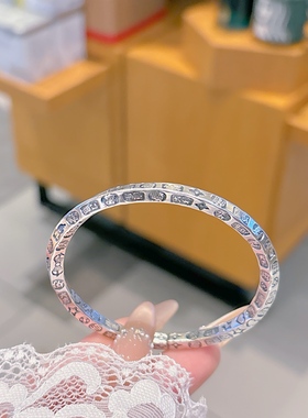 香港正生纯银999足银手镯男女情侣莫比乌斯吉言开口实心生日礼物