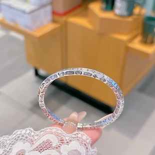 香港正生纯银999足银手镯男女情侣莫比乌斯吉言开口实心生日礼物