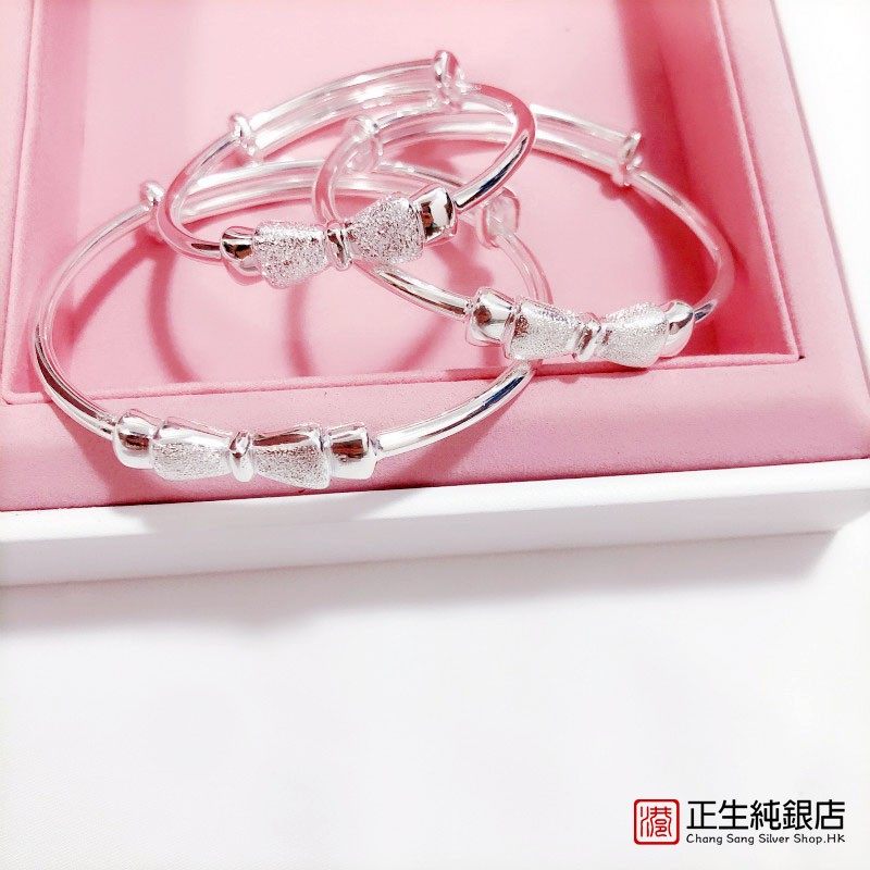 香港正生纯银蝴蝶结宝宝推拉手镯足银s999女可爱中大童成人亲子款,饰品/流行首饰/时尚饰品新,手镯,淘宝优惠券,粉丝福利购,淘宝优惠卷