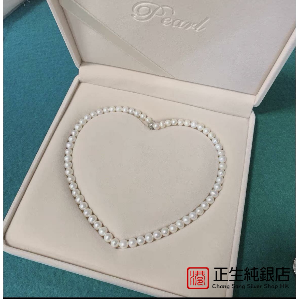 香港正生s925纯银天然珍珠项链送长辈妈妈婆婆母亲节日礼高档