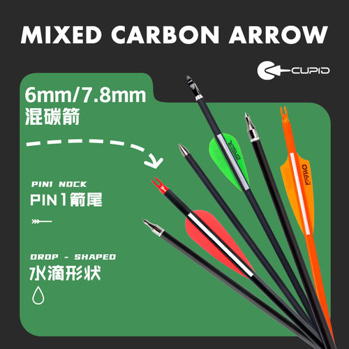 箭支混碳箭练习箭可换头复合弓箭