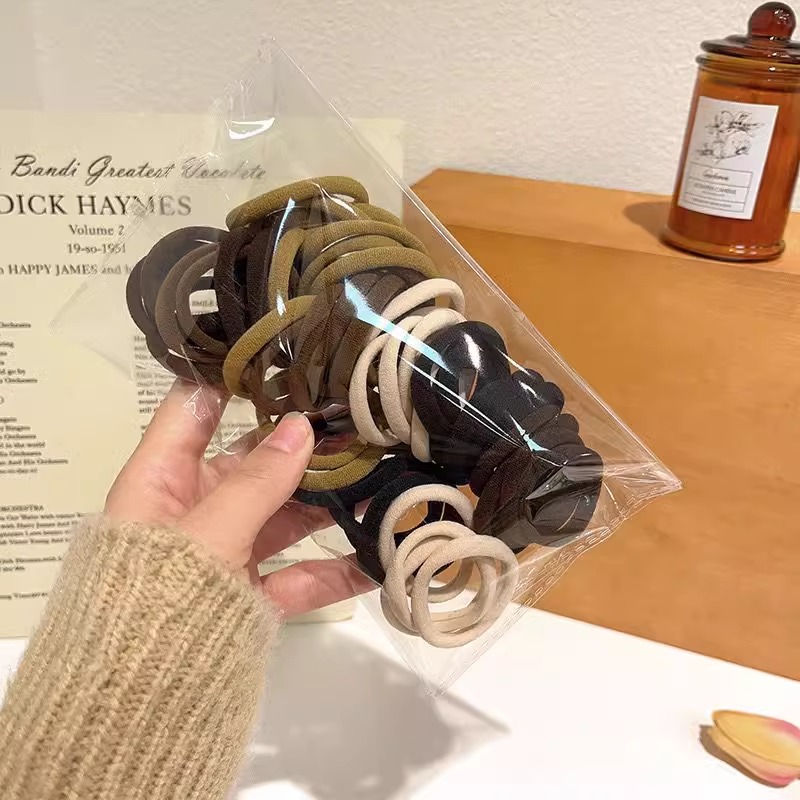 20发圈头绳发绳头饰皮套少女韩版可爱简约不伤发弹性耐用皮筋户外