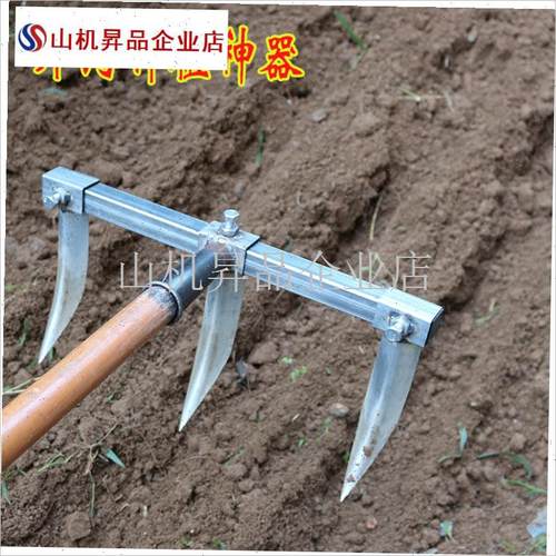 大蒜种植工具拉沟器农用小v型开 沟起垄种菜老式耙子种玉米花生.