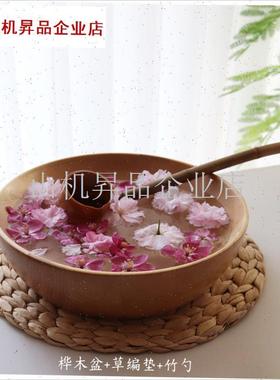 木质观景盆看盆美容院专用东v南亚泰式spa欢迎仪式净手洗手礼盆.