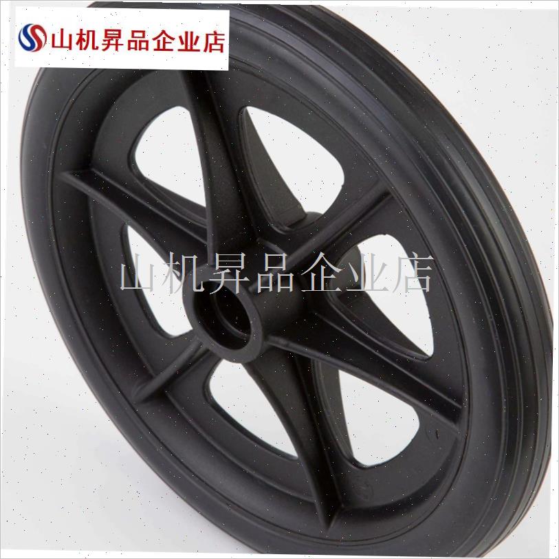 轮椅配件轮助行车老年代步车通用型LPVC前轮实心轮子.