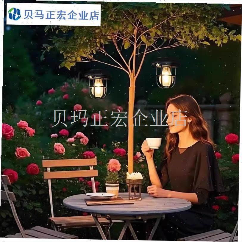 太阳能挂树灯防水照明灯户外灯庭院人I体自动感应灯花园阳台灯小