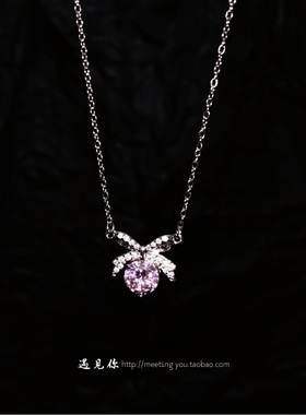 《糖心引力》S925纯银蝴蝶结项链