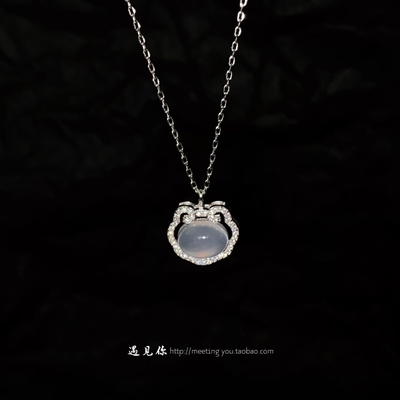 《长乐锁》999足银平安锁项链