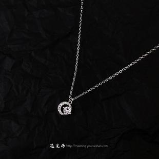 Meeting You-《逐梦星河》星星月亮项链女轻奢小众纯银送闺蜜礼物