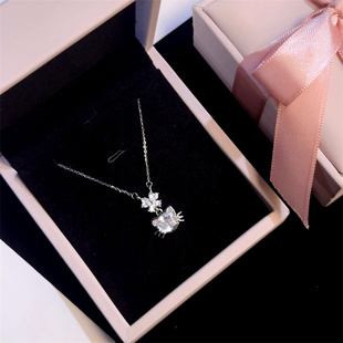 凯蒂猫纯银项链女款 轻奢小众高级感甜美锁骨链送女生闺蜜生日礼物