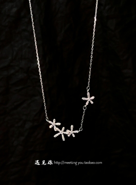 【浪漫不止】999纯银小花项链