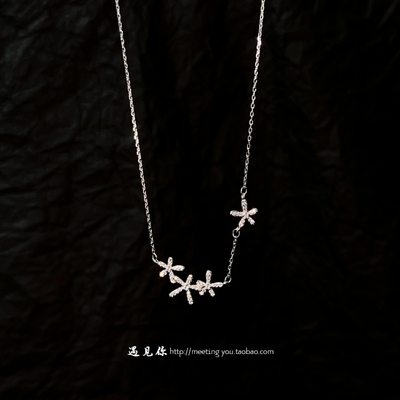 【浪漫不止】999纯银小花项链