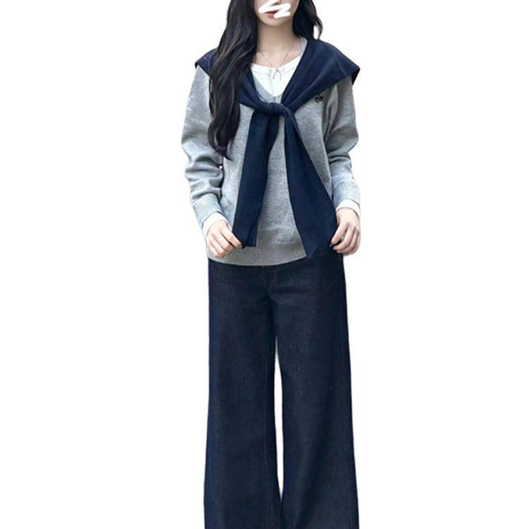 小个子灰色毛衣女秋冬季2026新款高级感超好看洋气内搭针织衫上衣,女装/女士精品,大码套装,淘宝优惠券,粉丝福利购,淘宝优惠卷