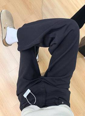 裤黑色窄版腿牛仔女025年春秋Y131-PD2新款显2瘦小个子阔宽松直筒