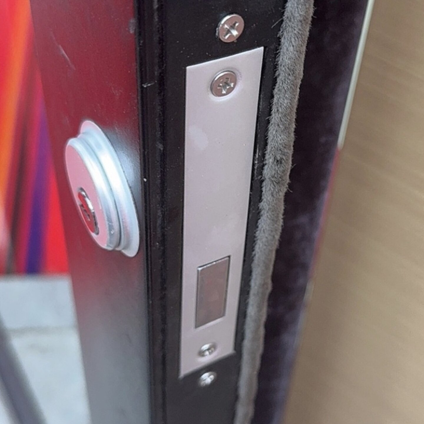 有框防盗锁专用锁商铺铝合金锁芯推拉门店面通用型配件型材门图片