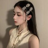 BXA苗疆少女 国风珍珠流苏发夹侧边刘海夹头饰2025新款 发饰女发卡