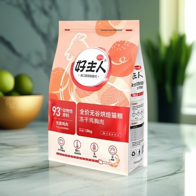 好主人烘焙猫粮冻干鸡肉粒全价无谷猫粮布偶英美短毛官方工厂直发
