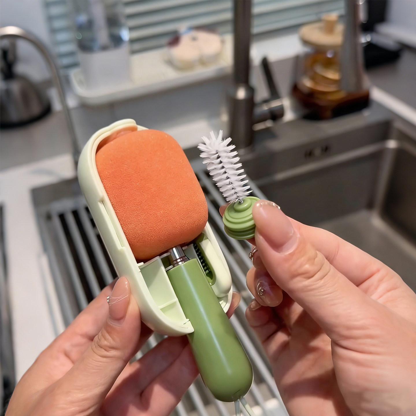 便携伸缩杯刷长柄刷三合一多功能无死角水杯清洗神器缝隙海绵刷,家庭/个人清洁工具,杯刷/瓶刷,淘宝优惠券,粉丝福利购,淘宝优惠卷