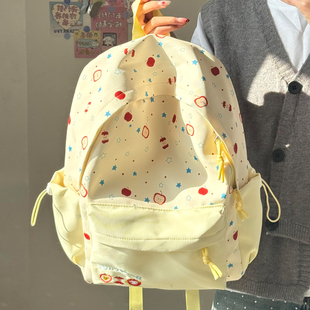 包包双肩包大容量ins苹果星星高中生少女大学生可爱日系书包背包