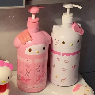 猫咪分装瓶大容量洗发膏沐浴露按压瓶洗手液洗洁精乳液真空按压瓶